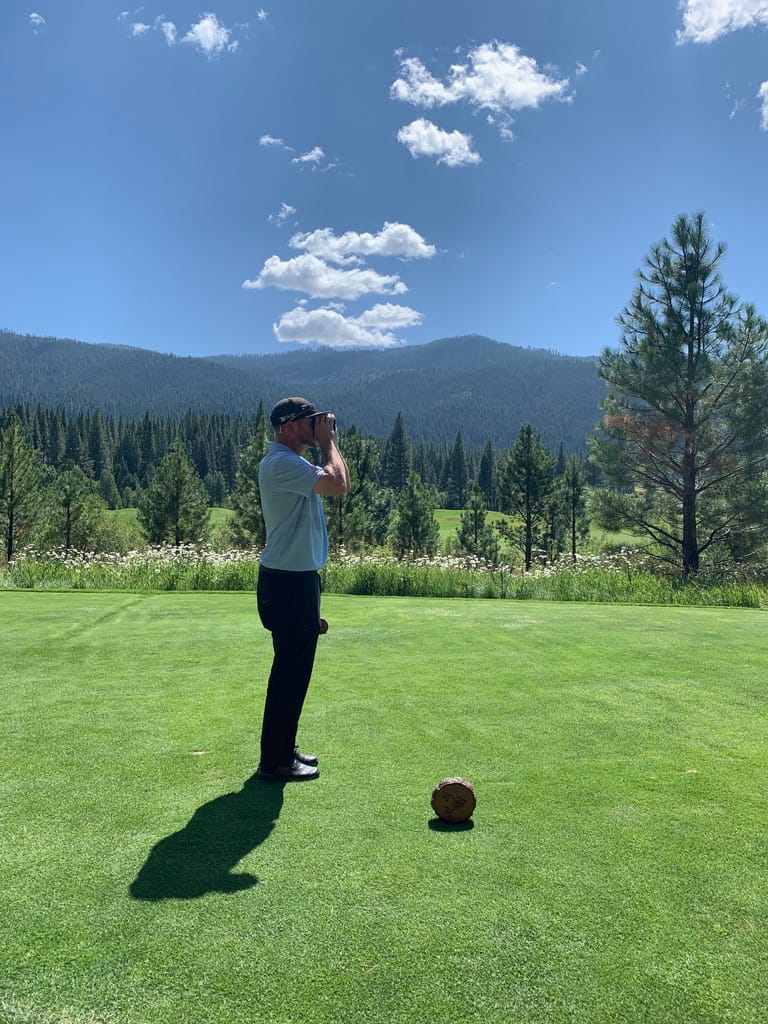 golfer focusing on his journey from addiction to growth, symbolizing personal transformation