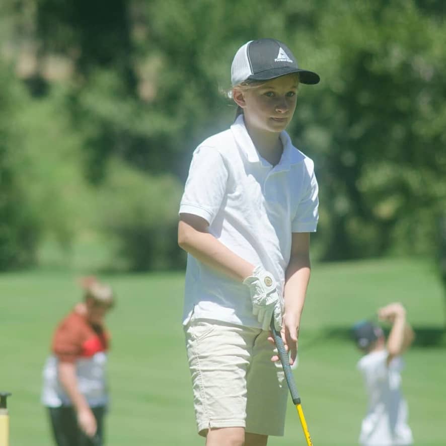 As her confidence grew, James took her to a local course for her first 9-hole game. 